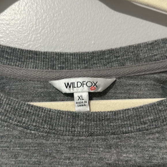 Wildfox Pour Favor Gray Oversized Sweatshirt Sz XL - Picture 3 of 5